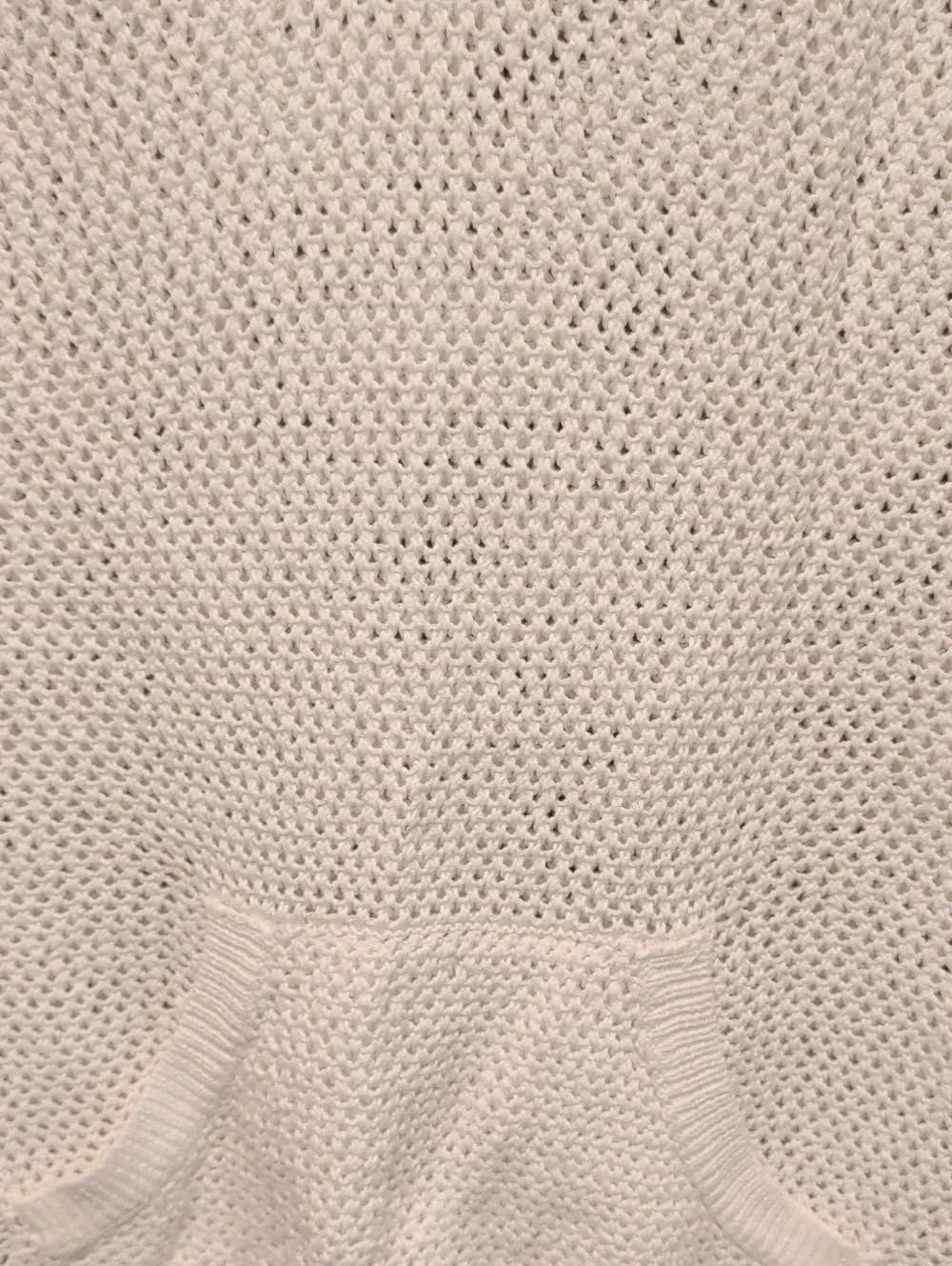 Linen Cotton Blend White Knit Hoodie Sweater